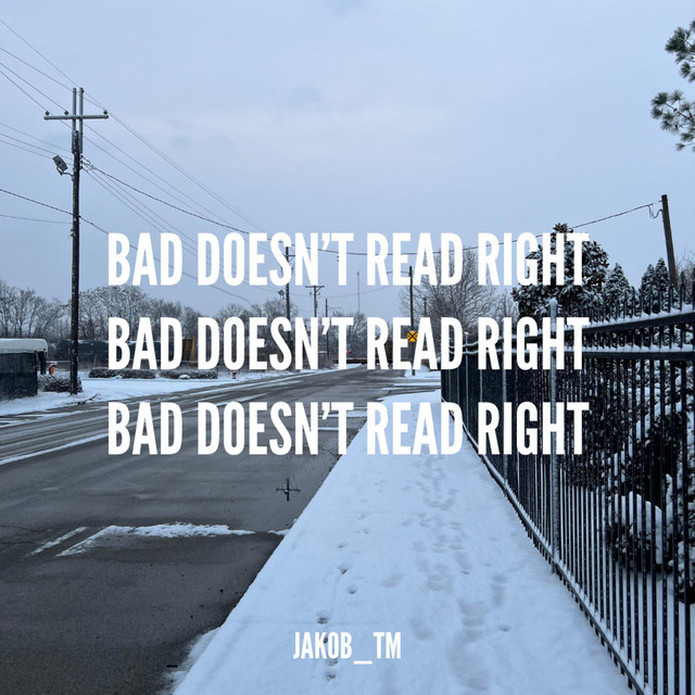 Bad Doesn't Read Right cover art