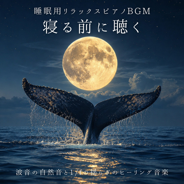 Relaxing Sleep Piano Music - Ocean Wave Nature Sounds and 1/f Fluctuation Healing Music Before Bed cover art