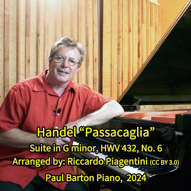 Handel Passacaglia, Suite in G minor, HWV 432, No. 6 (FEURICH 218