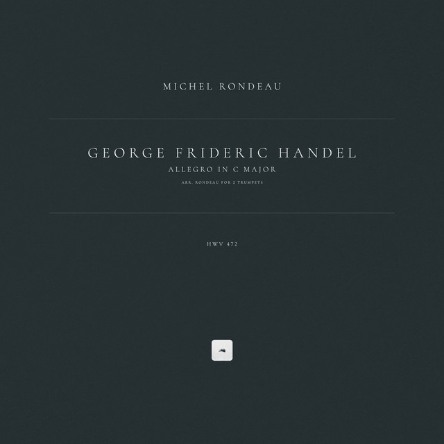 Allegro in C Major, HWV 472 (Arr. Rondeau for 2 Trumpets)
