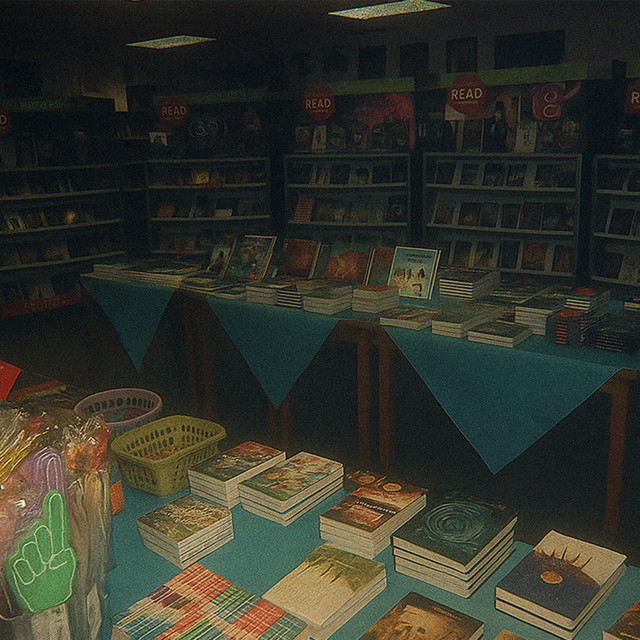 you wake up at the scholastic book fair, but something's not right. cover art
