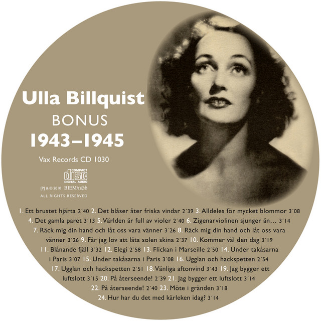 Den Kompletta Ulla Billquist 1943-1945 (Bonus Version) cover art