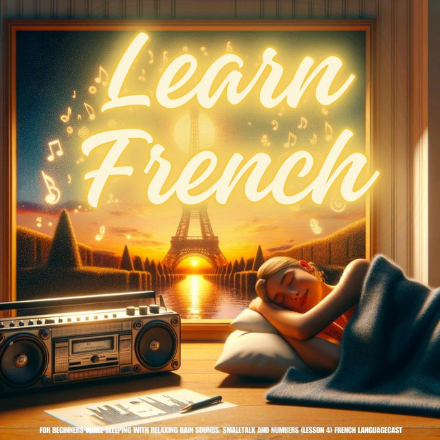 Learn French for Beginners While Sleeping with Relaxing Rain Sounds: Smalltalk and Numbers (Lesson 4) cover art