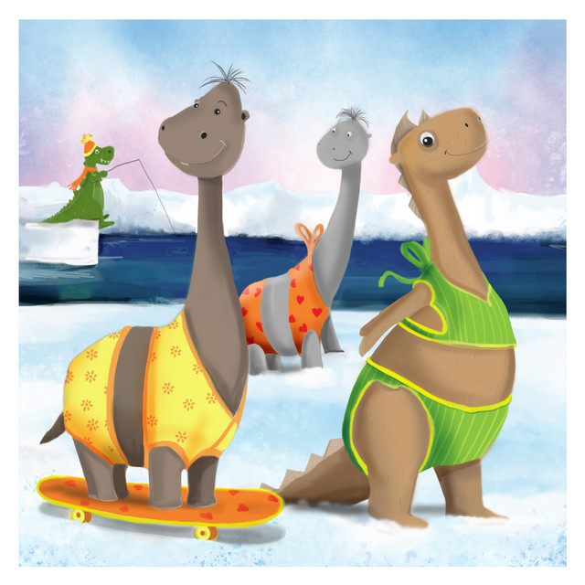 Dino's in bikini's (Zinglish) cover