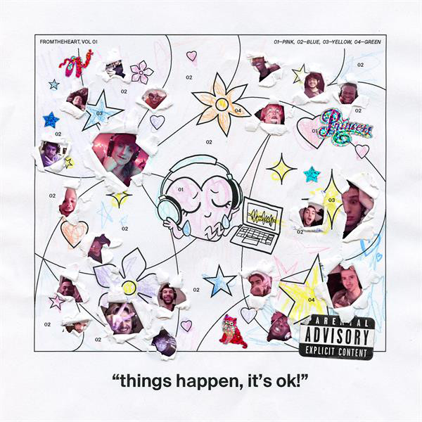 "things happen, it's okay!" cover art
