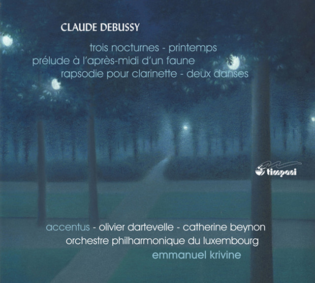 Debussy: Trois nocturnes - Printemps - Prélude à l'après-midi d'un faune - Rapsodie pour clarinette - Deux danses cover art