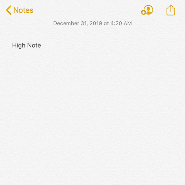 High Note cover