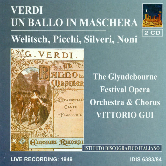 Verdi, G.: Un Ballo in Maschera [Opera] (1949) cover art