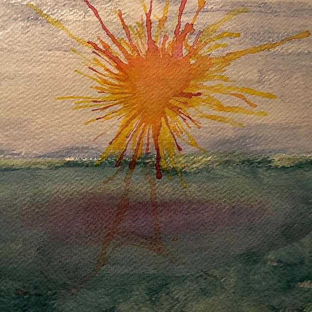 solar flare on the water cover art