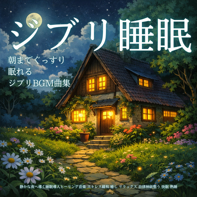 Ghibli Sleep All Night Deep Sleep Ghibli BGM Collection, Quiet Night Sleep Induction Healing Music, Stress Relief Relaxation Balance Autonomic Nervous System Deep Rest cover art