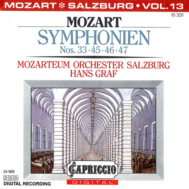 Mozart: Symphonien Nos. 33, 45, 46, 47 cover art
