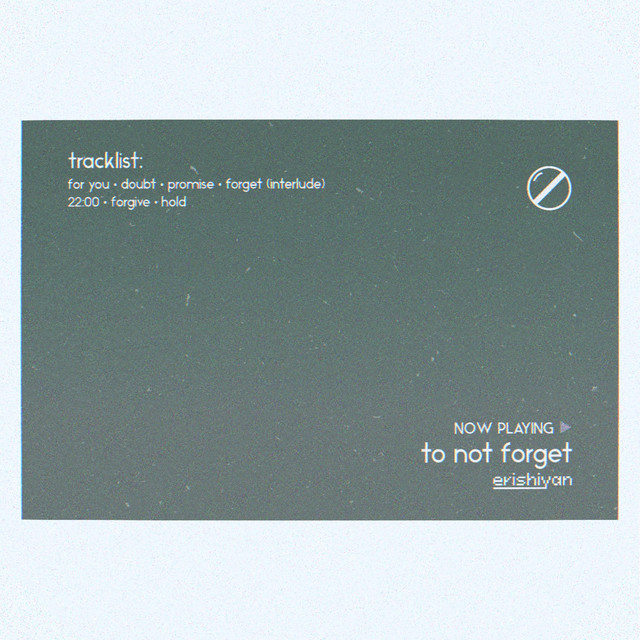 to not forget cover art