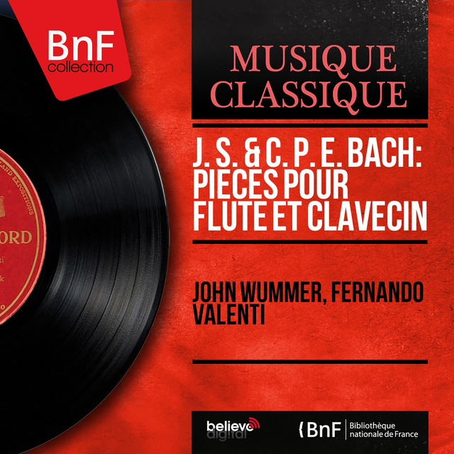 J. S. & C. P. E. Bach: Pièces pour flûte et clavecin (Mono Version) cover art