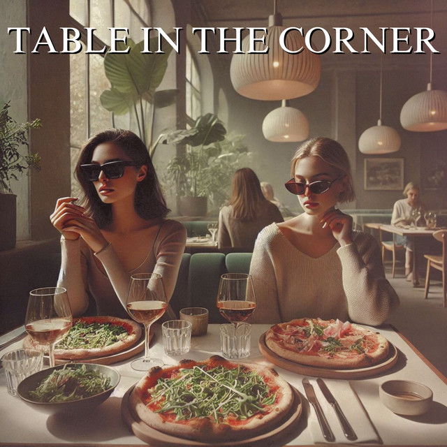 Table in the Corner: Sunset Reflections Over Wine