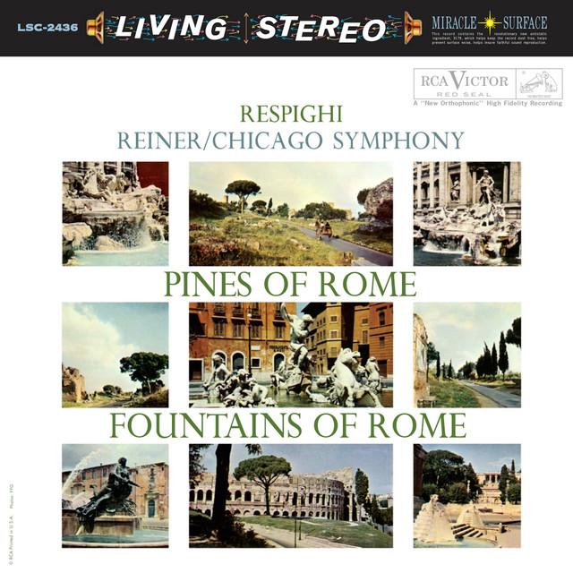 Respighi: Pines of Rome; Fountains of Rome & Debussy: La mer cover art