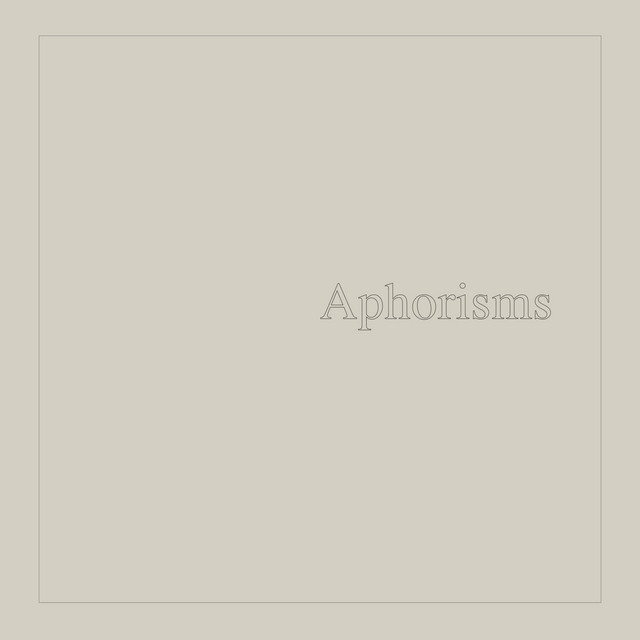 Aphorisms cover art