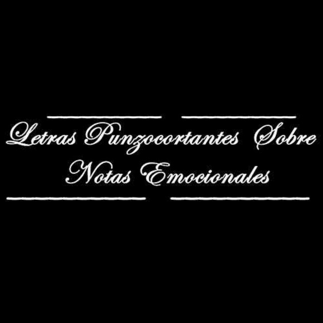 Letras Punzocortantes Sobre Notas Emocionales cover art
