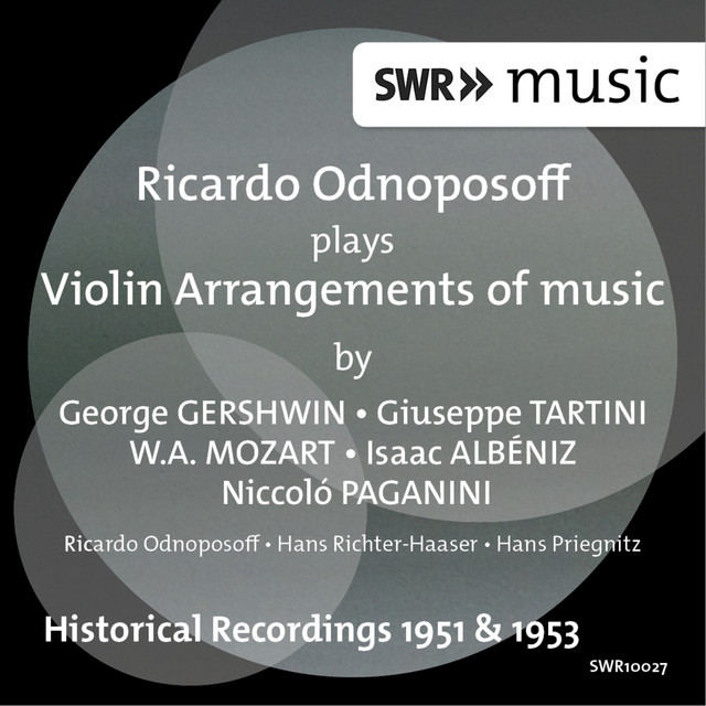 Gershwin, Tartini, Mozart, Albéniz & Paganini: Arrangements for Violin & Piano cover art