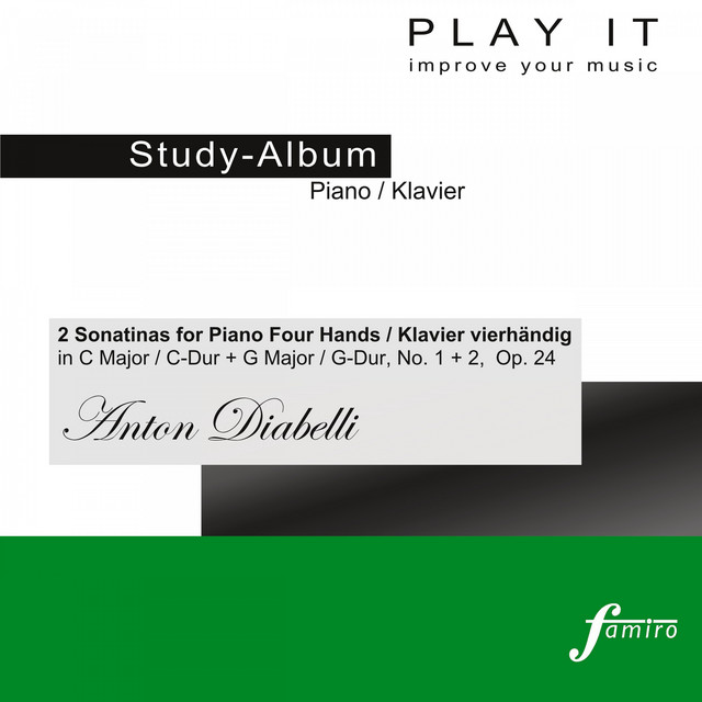 Play It - Study Album - Piano / Klavier; Anton Diabelli: 2 Sonatinas in C Major / C-Dur + G Major / G-Dur, No. 1 + 2, Op. 24 (Piano Four Hands / Klavier Vierhändig) cover art
