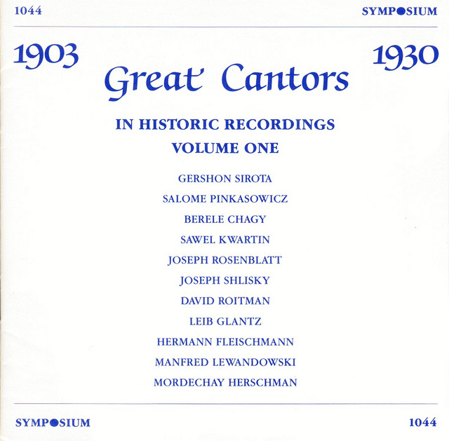 The Great Cantors, Vol. 1 (1903-1927) cover