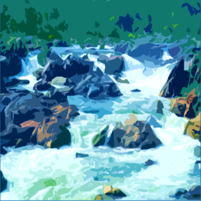Lower River Rapids Next to the Waterfall cover art