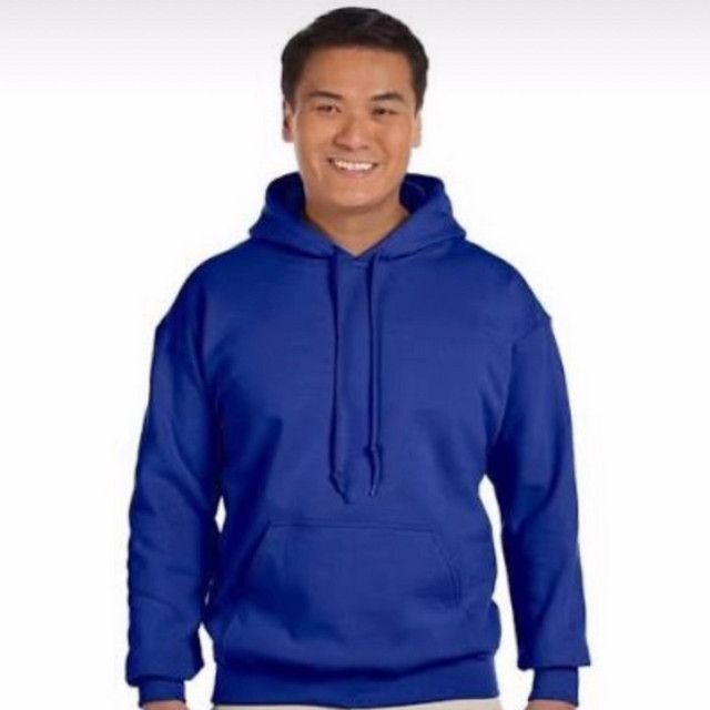 blue hoodie