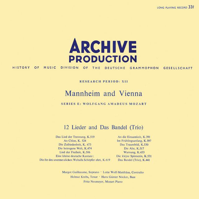 Mozart: Ariettes, Canzonette, Lieder & Ensembles cover art