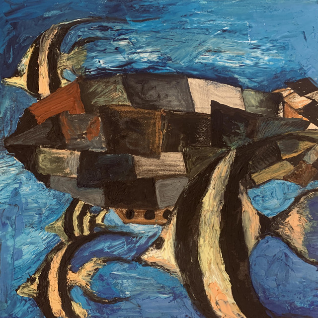 Black stone blimp and the angel fish cover