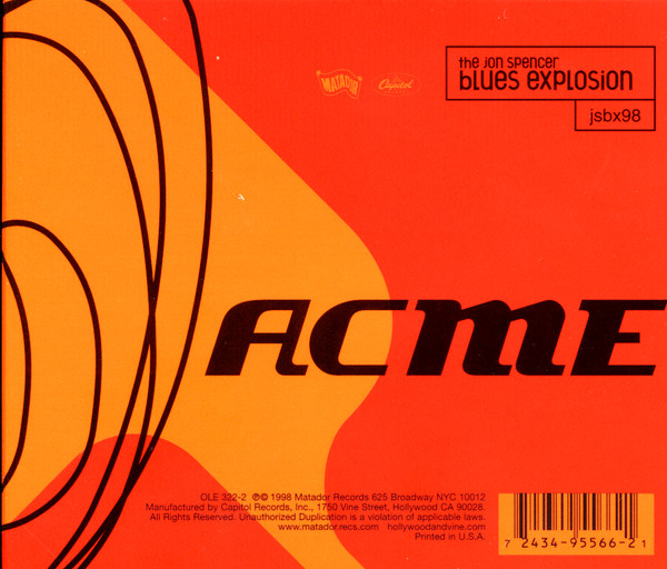 洋楽 the Jon spencer blues explosion acme Acme - Album by The Jon Spencer Blues Explosion | Spotify