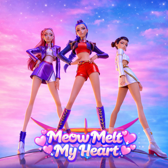 Album cover for Meow Melt My Heart by KPop Demon Hunter