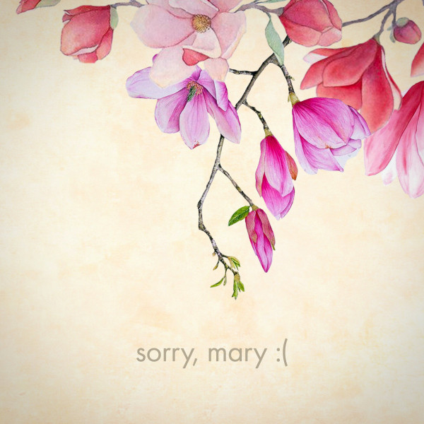 sorry, mary :(