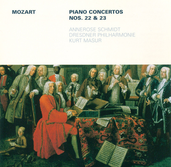 MOZART, W.A.: Piano Concertos Nos. 22 and 23 (Schmidt, Dresden Philharmonic, Masur) cover art