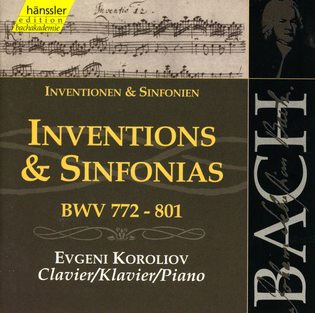 Bach, J.S.: Inventions and Sinfonias, Bwv 772-801 cover art