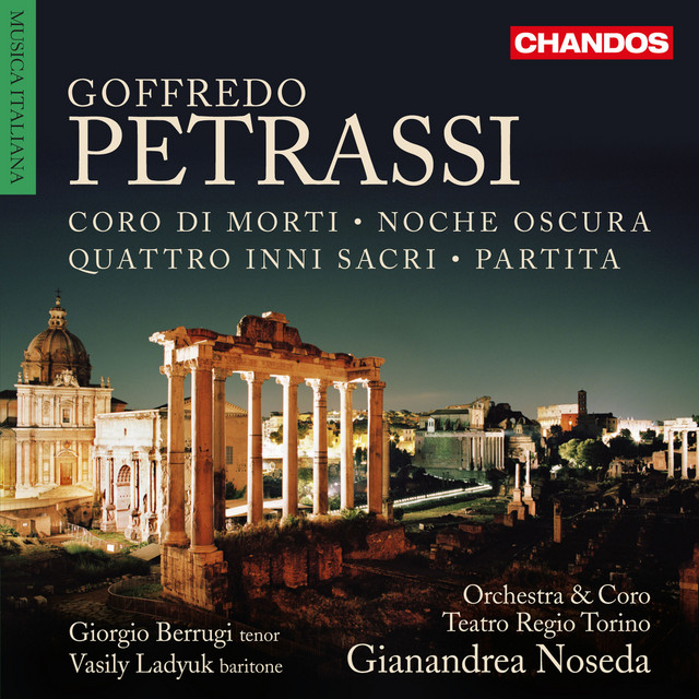 Petrassi: Coro dei morti, Quattro inni sacri, Partita & Noche oscura cover art