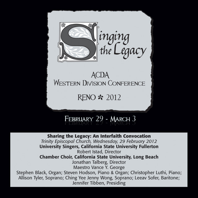 2012 American Choral Directors Association, Western Division (ACDA): Sharing the Legacy (An Interfaith Convocation) cover art