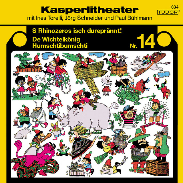 Kasperlitheater, Nr. 14 (S Rhinozeros isch dureprännt! / De Wichtelkönig Humschtibumschti) cover art