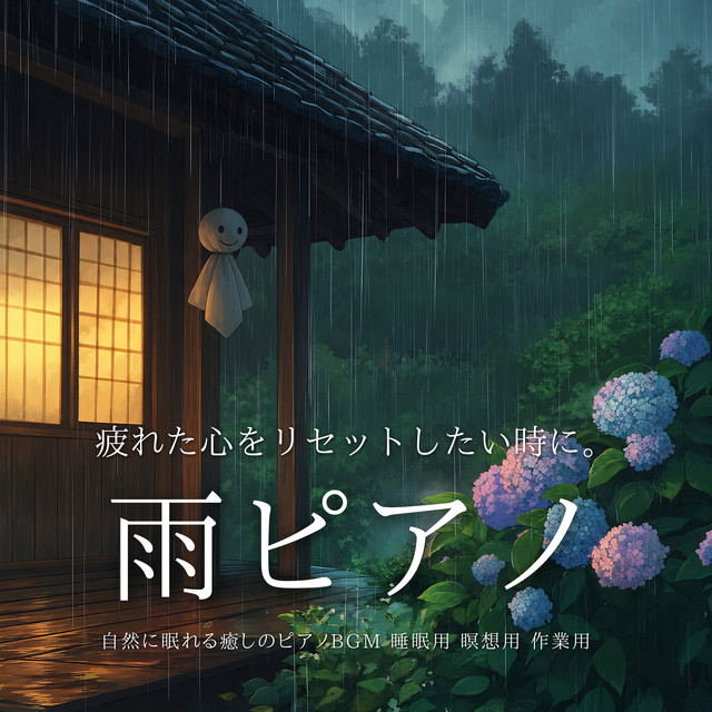 Rain Piano - Healing Piano BGM for Resetting a Tired Mind and Natural Sleep - Sleep Meditation Work Music cover art