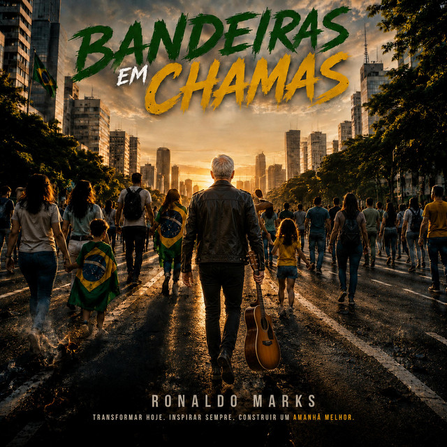 Bandeira em chamas cover