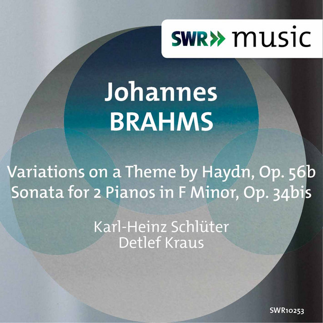Brahms: Variations on a Theme by Haydn, Op. 56b & Sonata for 2 Pianos in F Minor, Op. 34bis cover