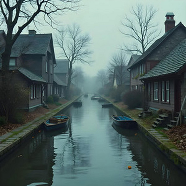 sinking town