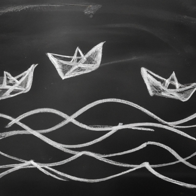 paper boats. artwork