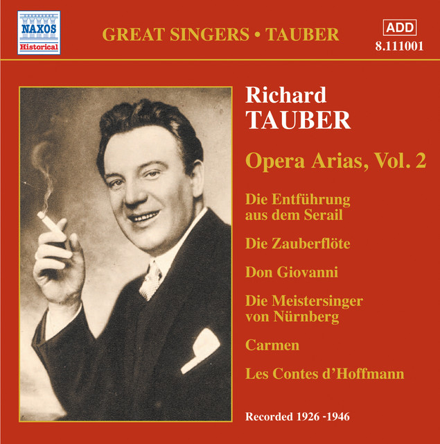 Tauber, Richard: Opera Arias (1926-1946) cover