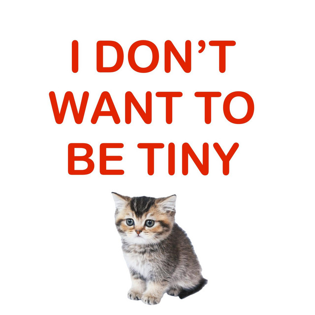 I DON'T WANT TO BE TINY cover art