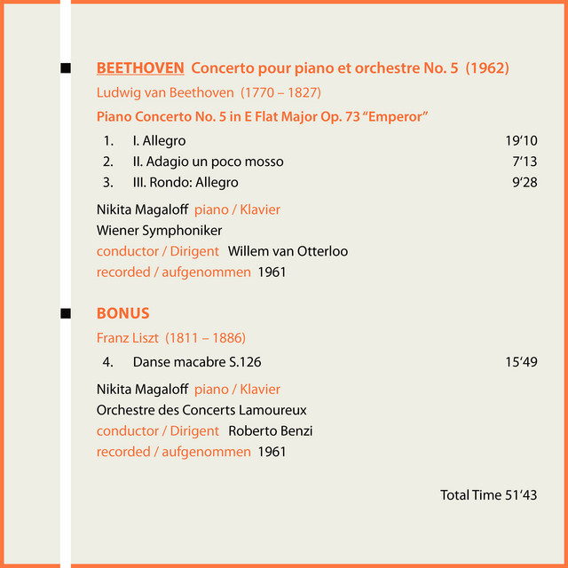 Piano Concerto No. 5 in E-Flat Major, Op. 73 "Emperor": III. Rondo. Allegro cover art