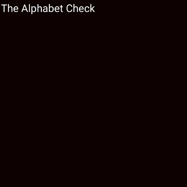 The Alphabet Entertainment Check