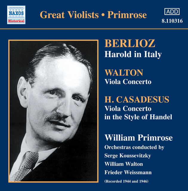Berlioz: Harold in Italy - Walton: Viola Concerto cover art