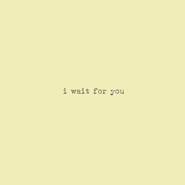 i wait for you cover art