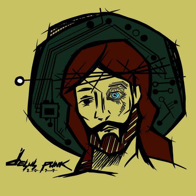 Обкладинка: Jesuspunk (Cyberjesus) 2077 — Vnature