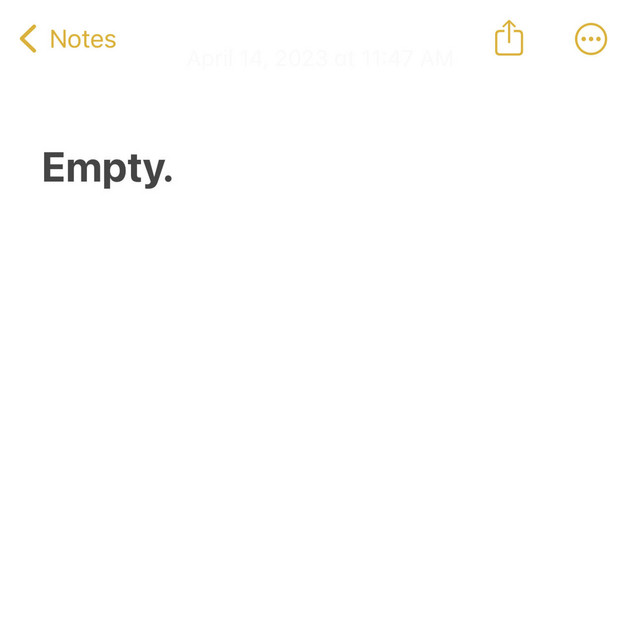 Empty. cover art