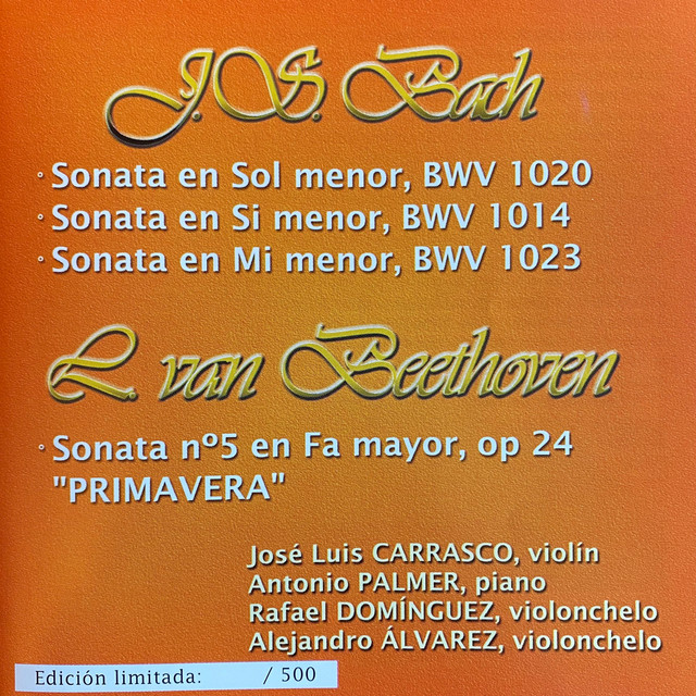 Bach Sonatas & Beethoven Sonata Primavera cover art